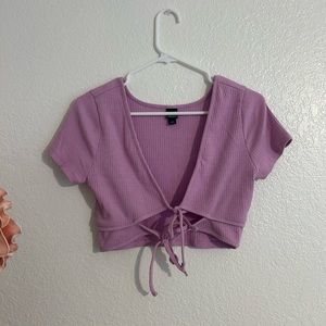 tie front crop top
